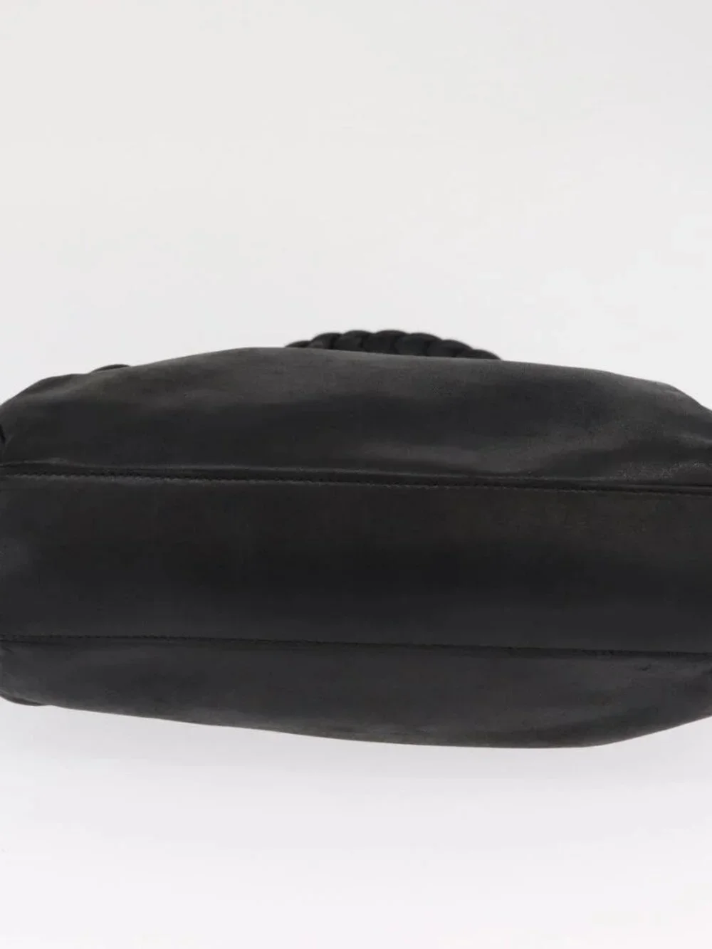 Salvatore Ferragamo Tote Bag Leather Black Gold Auth BA9720